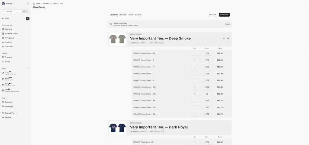 Quote Builder Preview